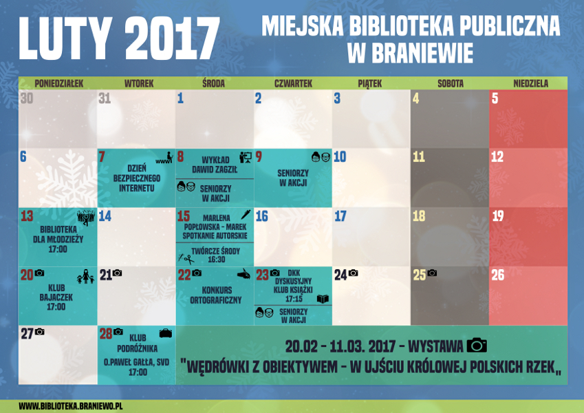Kalendarz wydarzeń organizowanych przez MBP