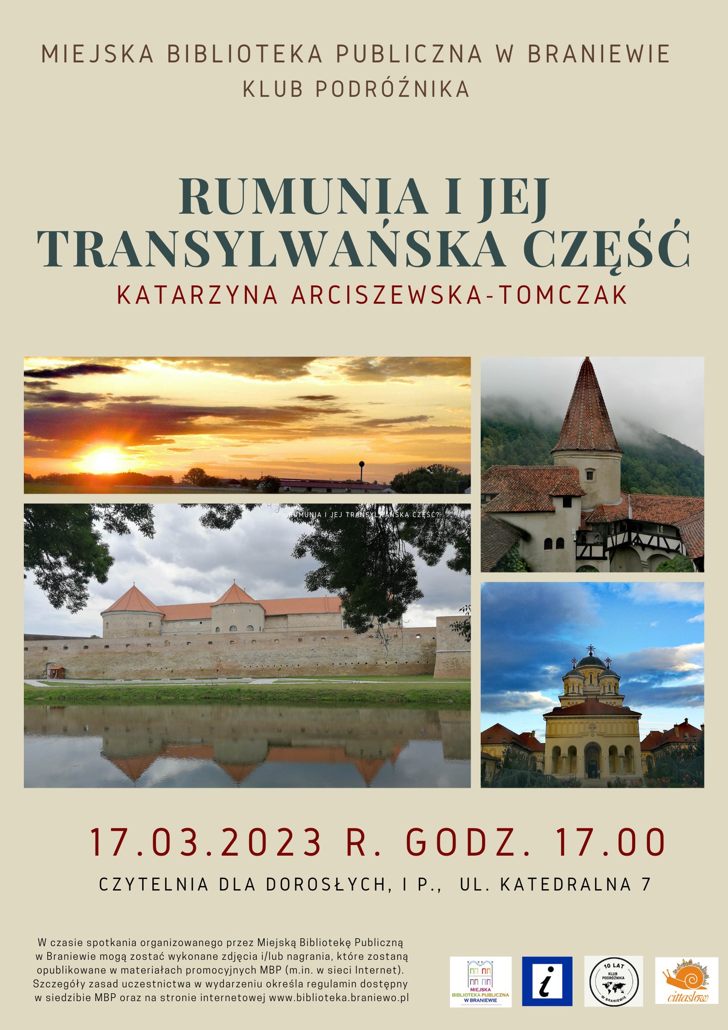 plakat klub podróżnika zdjecia z wyprawy w rumunii wykonane przez panią katarzyne arciszewską